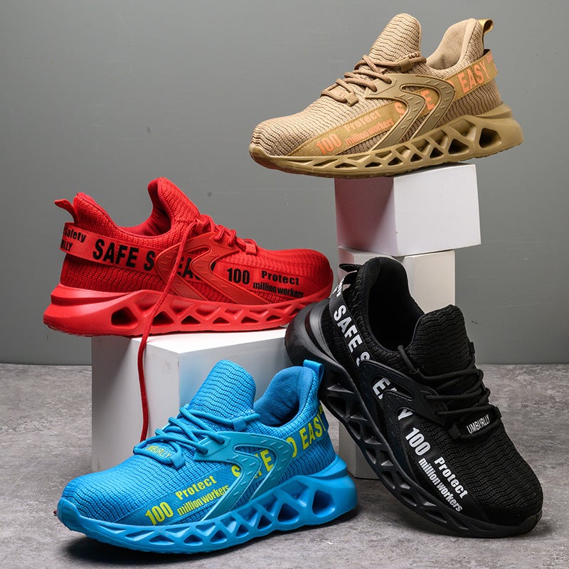 Men'S Labor Protection Shoes Light Four Seasons Can Wear Anti-Smash Anti-Puncture Steel Standard Steel Toe Safety Shoes A Generation Of Hair - Image 5